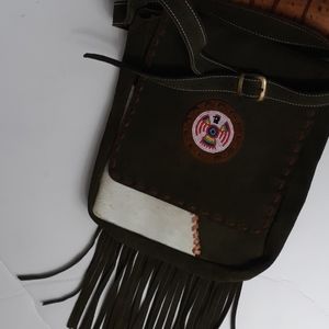 Suede handmade in Ecuador artesanias  crossbody